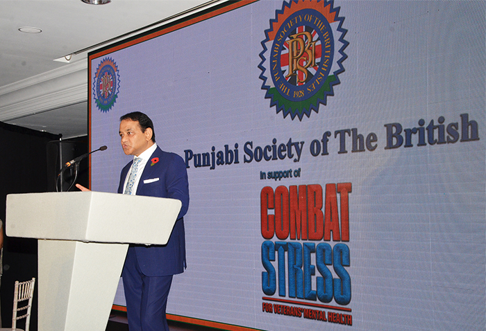President Dr Atul Pathak OBE welcoming the guests to the 90th Anniversary of the PSBI Dinner 